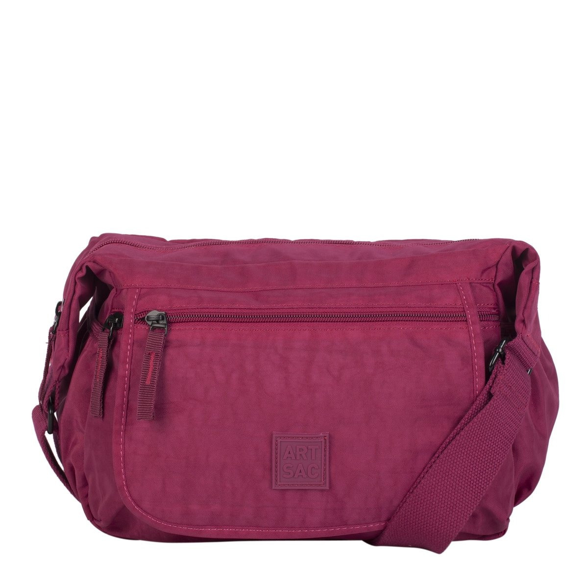 Medium Nylon Zip Top Crossbody Bag