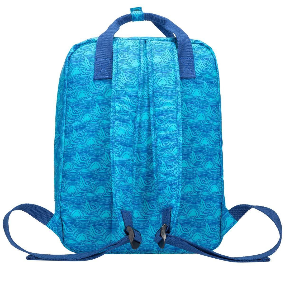 Zip Top Squared Front Pocketed Backpack