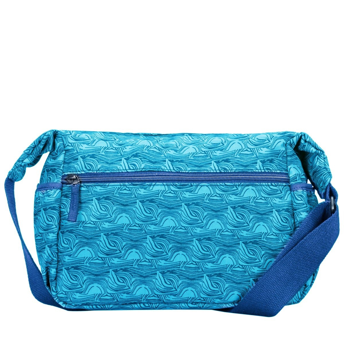 Medium Nylon Zip Top Crossbody Bag