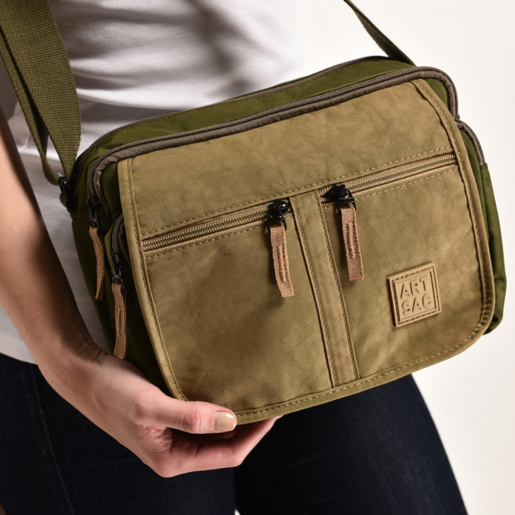Multi Pocket Nylon Crossbody Bag