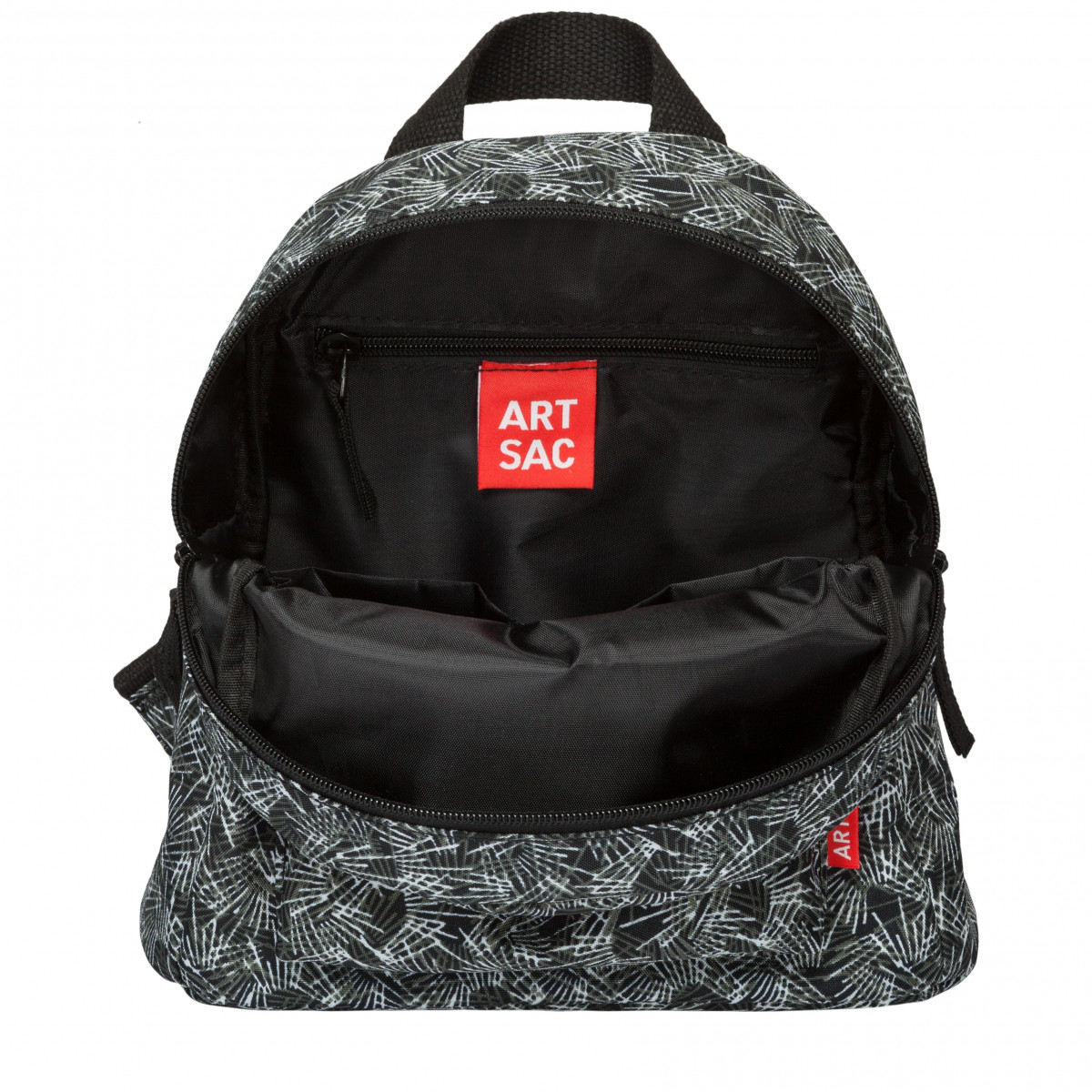 Vans realm black & white geo print backpack deals
