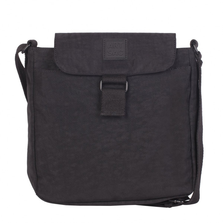 Square Nylon Zip Top Crossbody Bag
