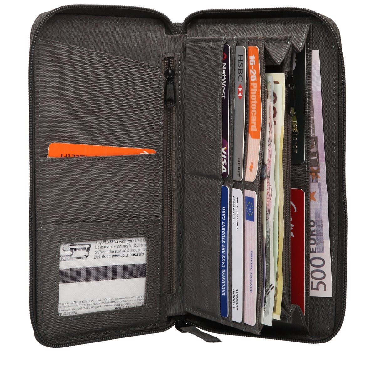 Zip Round Travel/document Wallet
